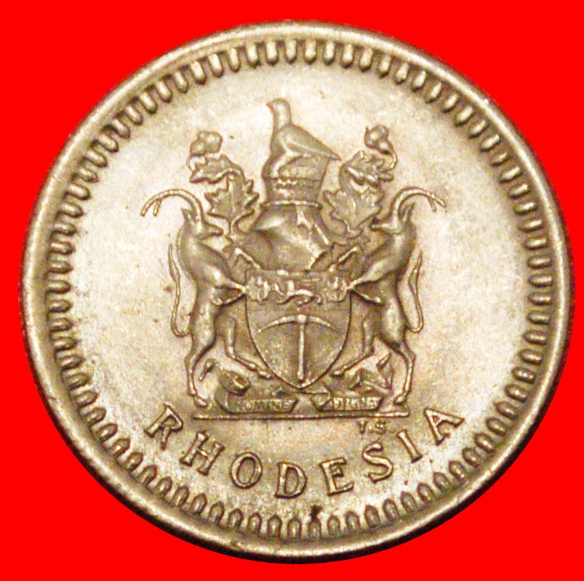  * SOUTH AFRICA (1975-1977): RHODESIA ★ 5 CENTS 1975 LILY ZIMBABWE BIRD UNC★LOW START ★ NO RESERVE!   