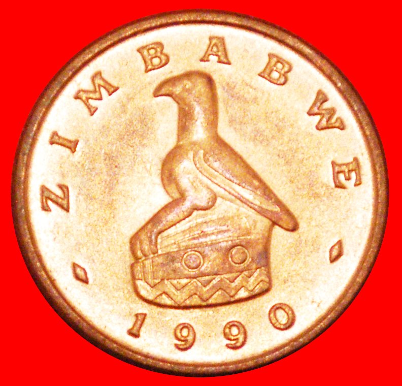  * GREAT BRITAIN (1989-1999): ZIMBABWE★1 CENT 1990 DISCOVERY COIN LILY LUSTRE★LOW START ★ NO RESERVE!   