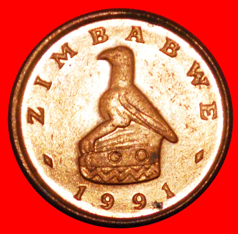  * GREAT BRITAIN (1989-1999): ZIMBABWE★1 CENT 1991 DISCOVERY COIN LILY LUSTRE★LOW START ★ NO RESERVE!   