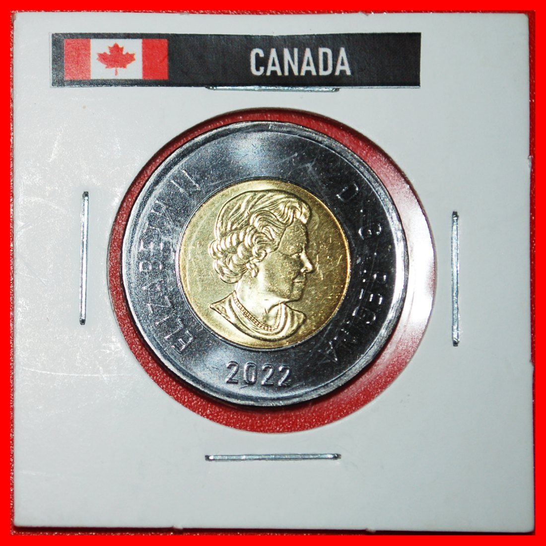 * EISBÄR: KANADA ★ SCHWARZ 2 DOLLAR 2022 STG STEMPELGLANZ! ELISABETH II. (1953-2022)★OHNE VORBEHALT!
