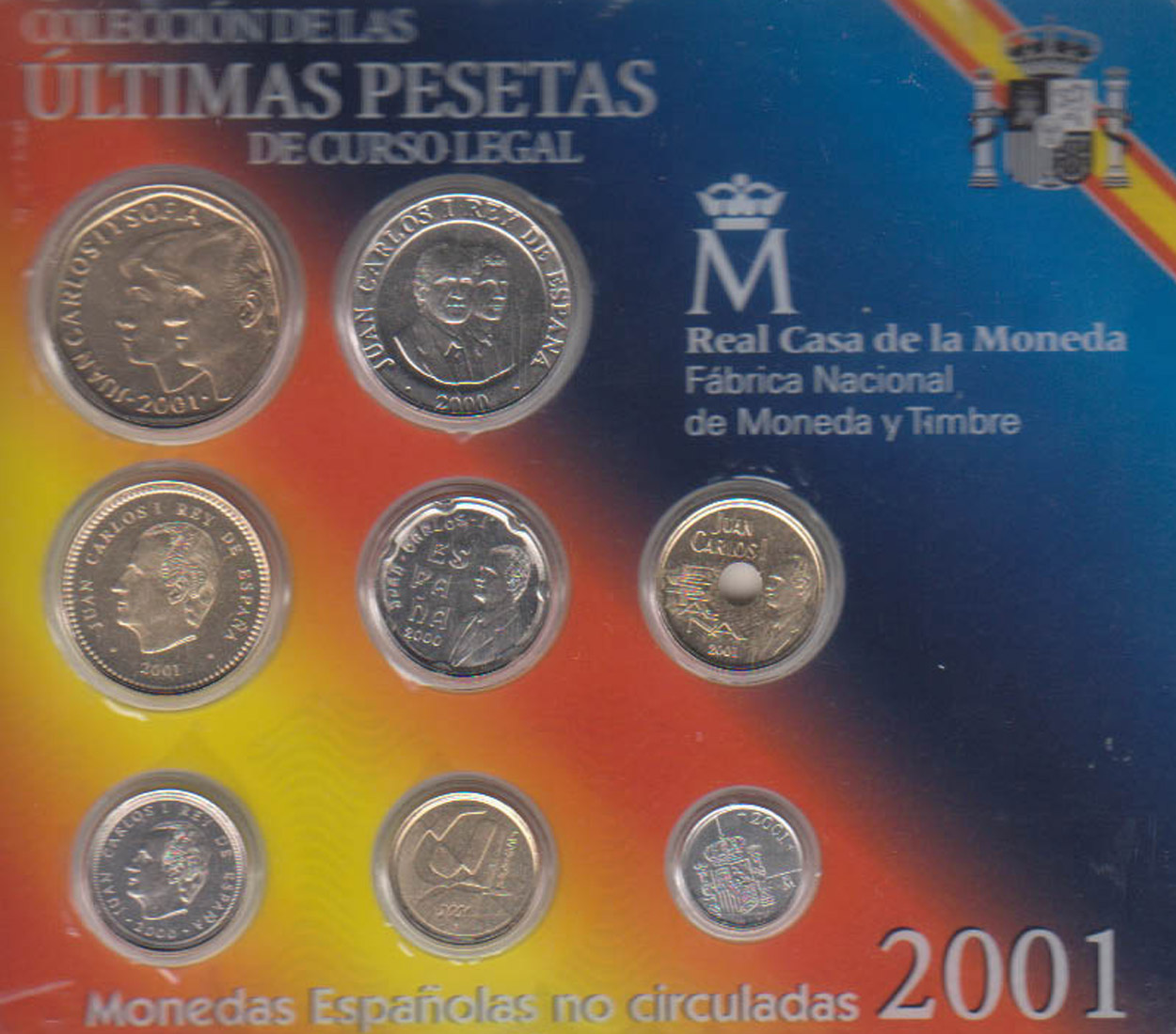  Offizieller Pesetas-KMS Spanien 2001   