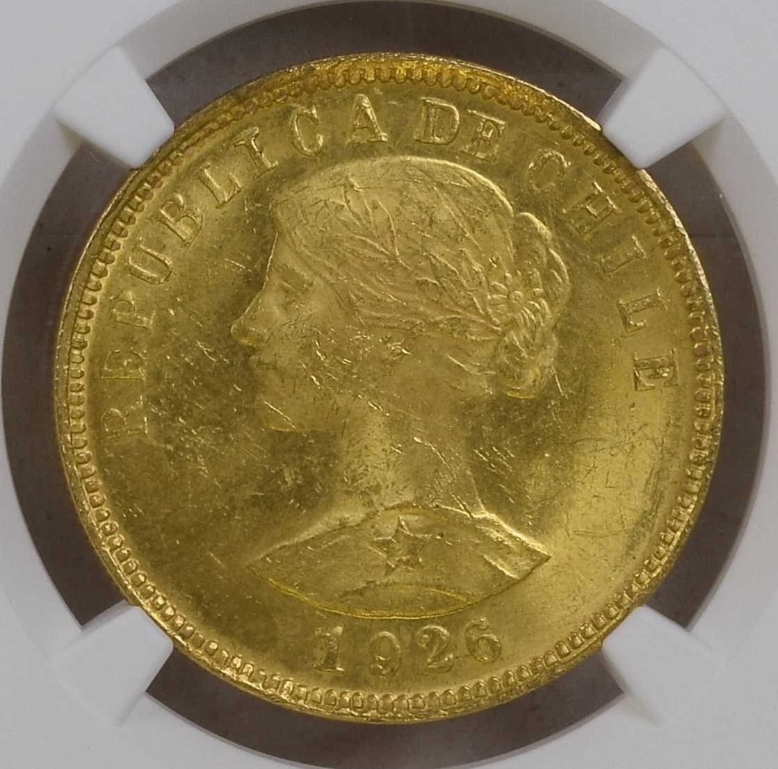  Chile 100 Pesos 1926 SO | NGC MS63 | 18,31g Feingold   