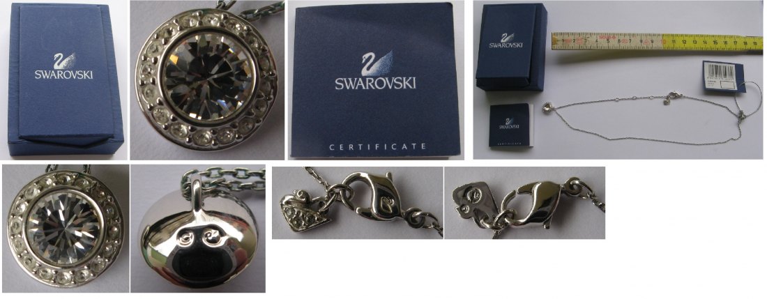  Original-Swarovski-Halskette mit Anhänger,Echtzertifikat,Originalverpackung   