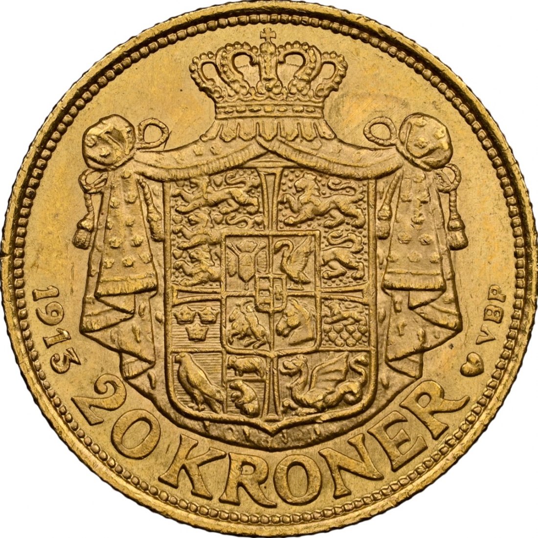  Dänemark 20 Kroner 1913 | NGC MS63 | Christian X.   