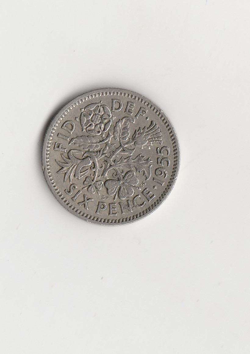  6 Pence Großbritannien 1955 (M817)   