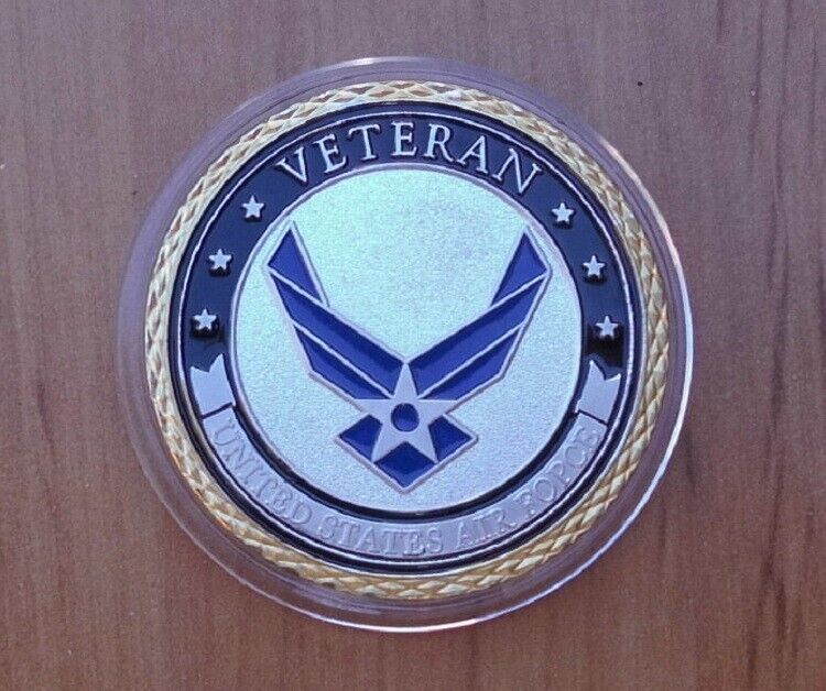  Militaria Auszeichnung Medaille Münze USA USAF United States Air Force Veteran NEU!   