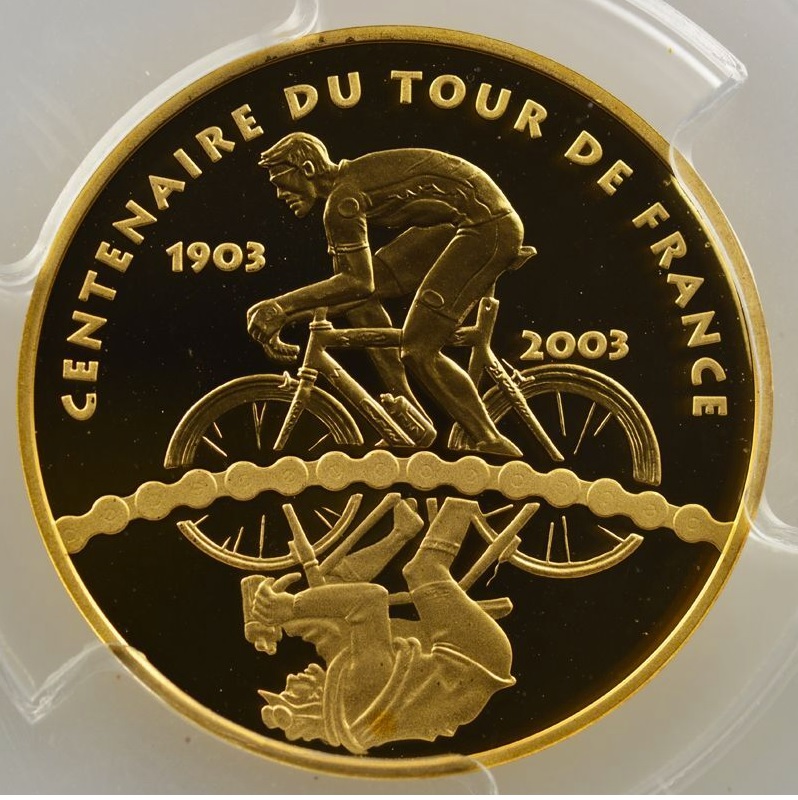  Frankreich 10 Euro 2003 | PCGS PR68 DEEP CAMEO | 100 Jahre Tour de France   