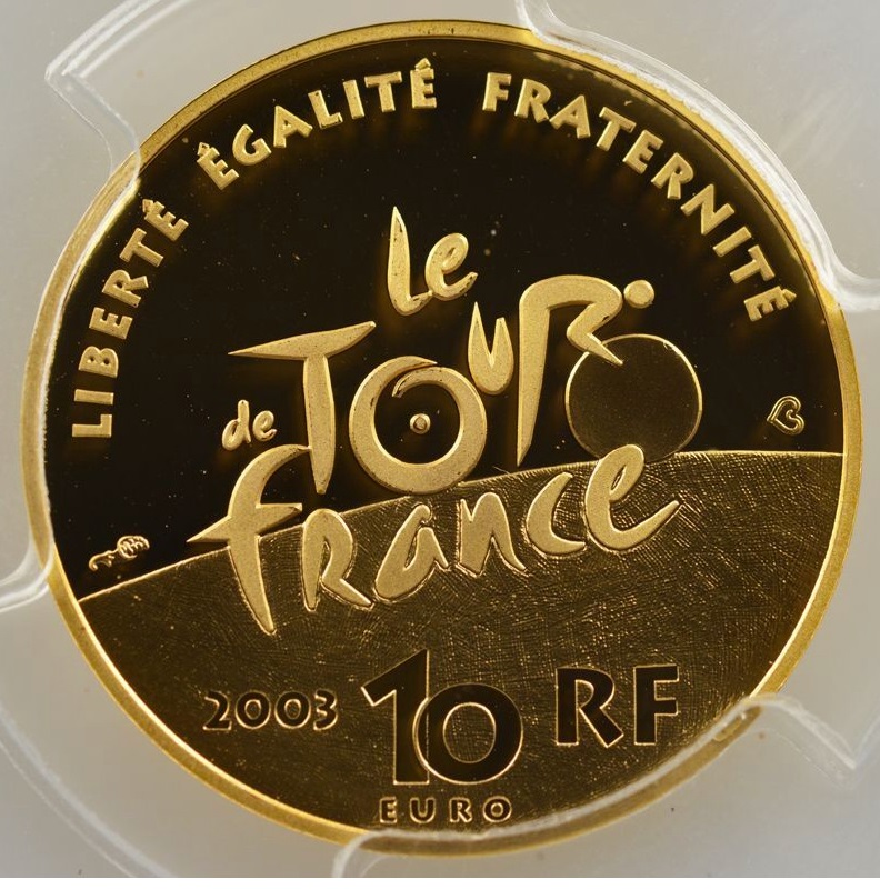  Frankreich 10 Euro 2003 | PCGS PR68 DEEP CAMEO | 100 Jahre Tour de France   