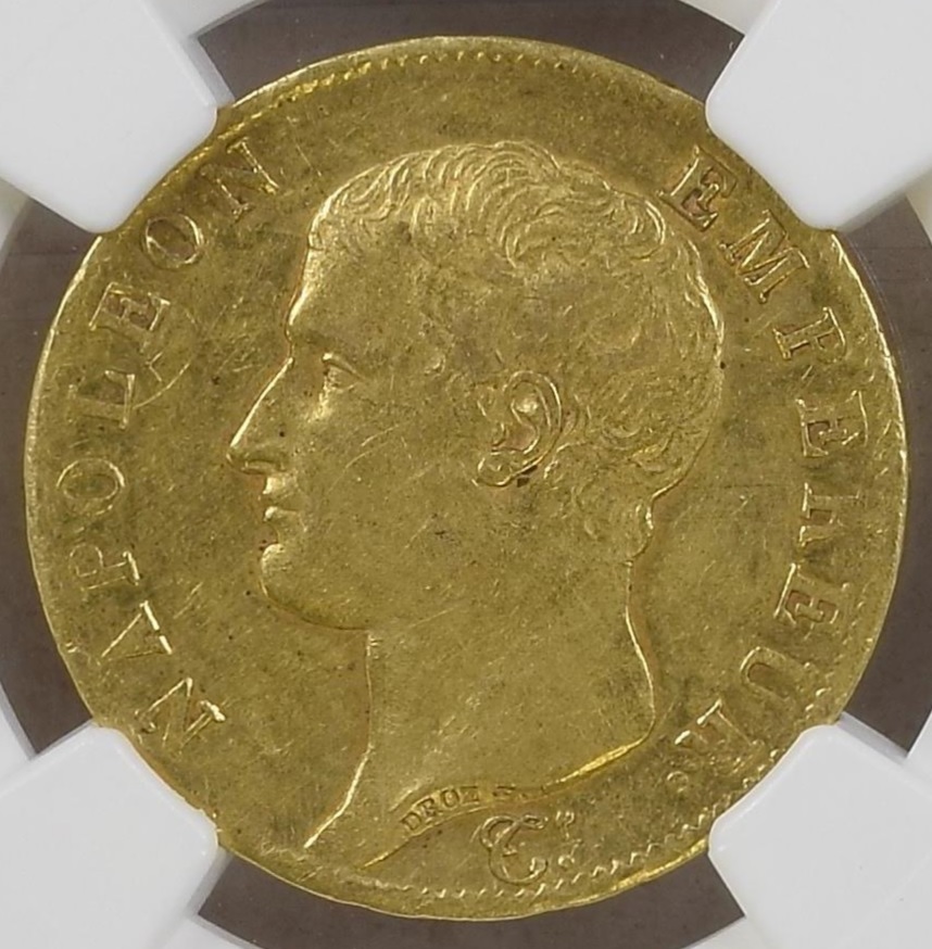  Frankreich 40 Francs AN14 (1805) | NGC AU55 | Napoleon Bonaparte   