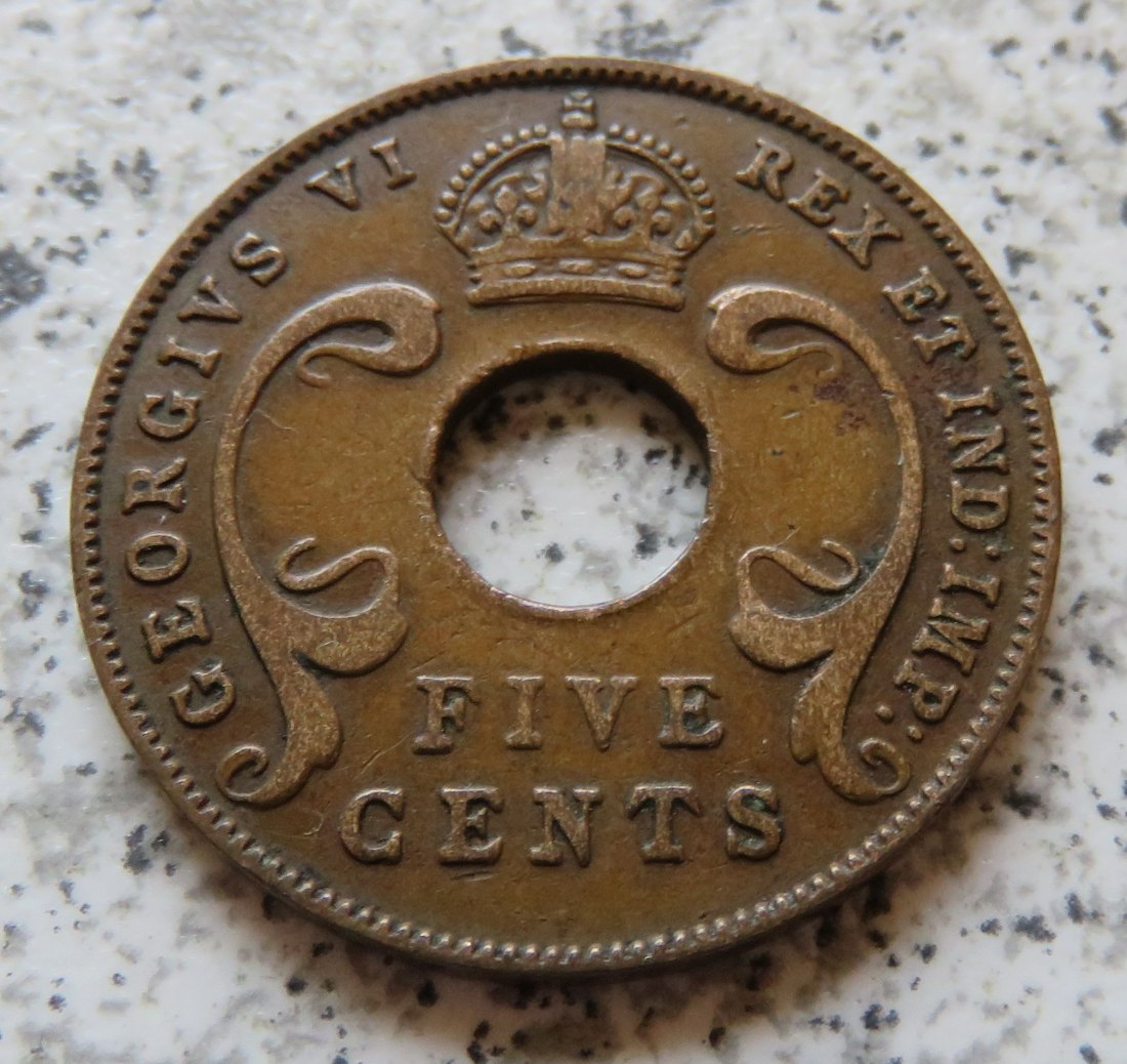  East Africa 5 Cents 1941 I / Ostafrika 5 Cents 1941 I   