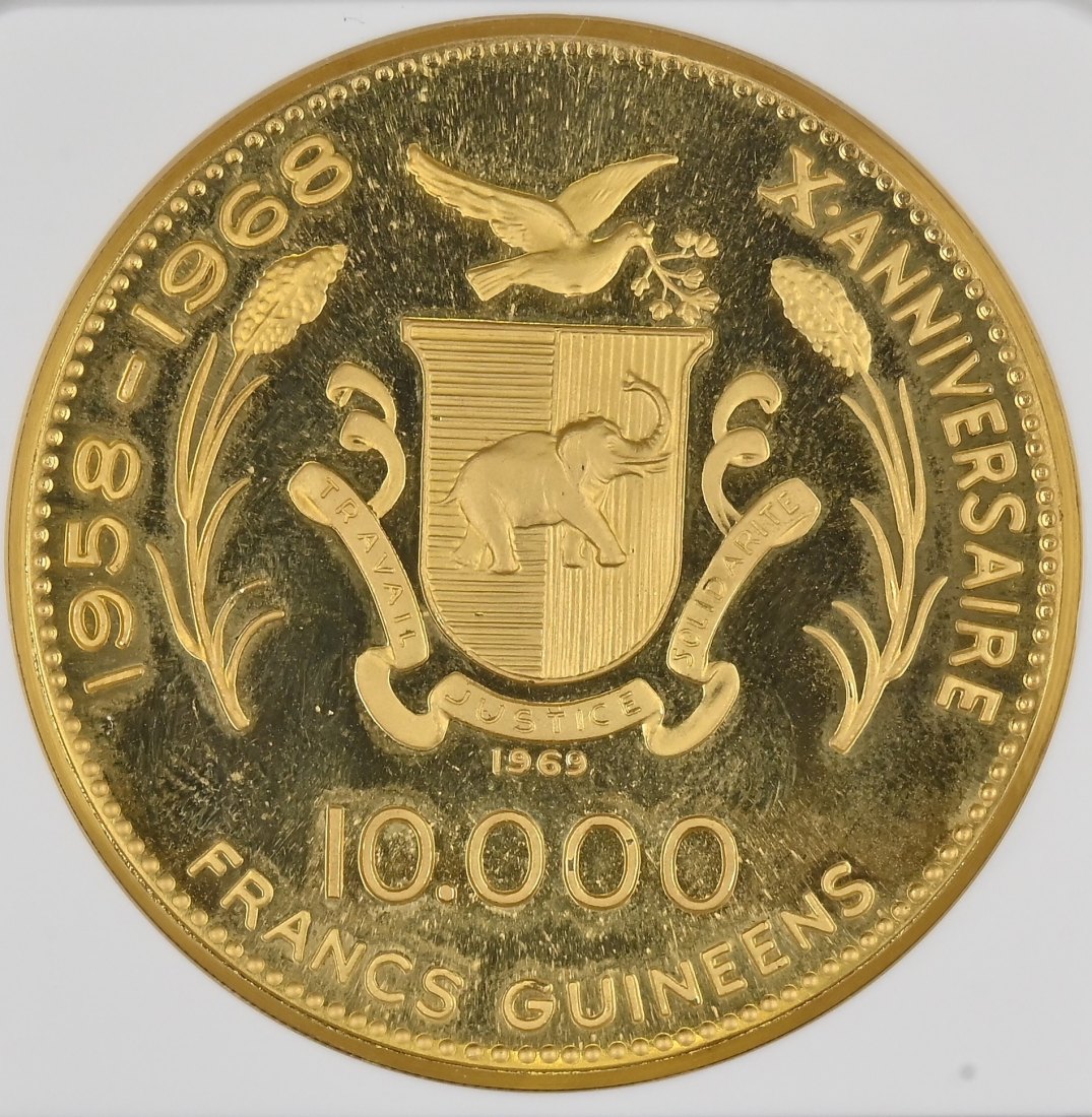  Guinea 10.000 Francs 1969 | NGC PF 65 ULTRA CAMEO | Ahmed Sekou Toure V1   