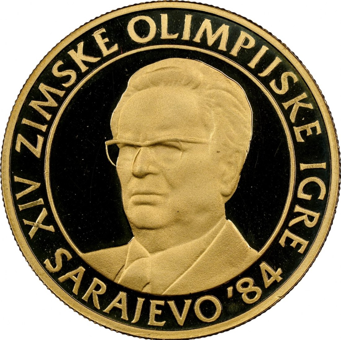  Jugoslawien 5.000 Dinara 1983 | NGC PF69 ULTRA CAMEO | Tito Olympia Sarajevo 1984   