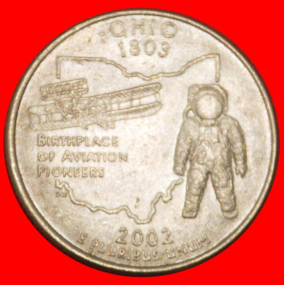 * RAUMANZUG 1803: USA ★ 1/4 DOLLAR 2002D! WASHINGTON (1789-1797)! ★OHNE VORBEHALT!