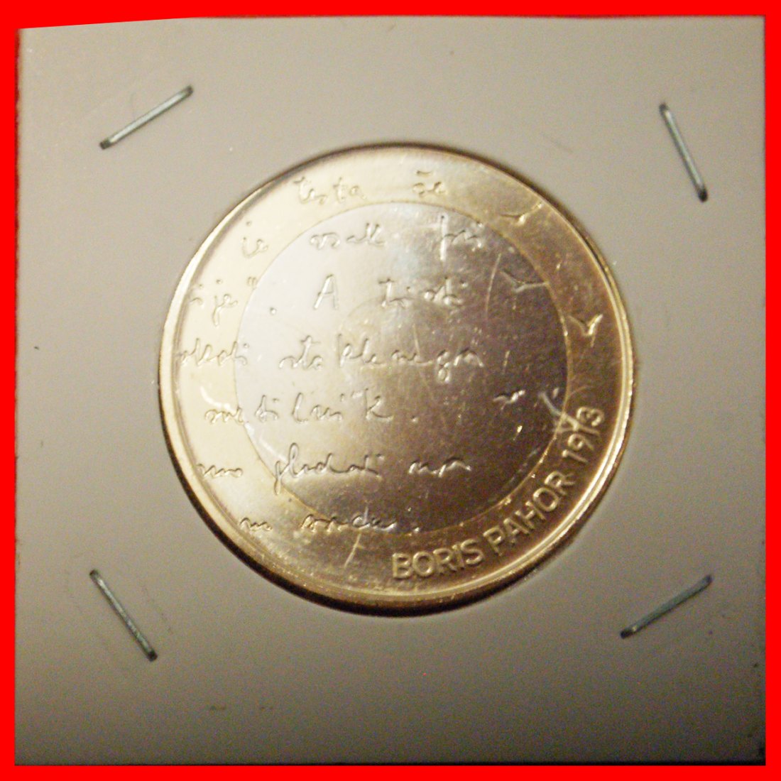  * WORDS 1913 BI-METALLIC: SLOVENIA (YUGOSLAVIA)★3 EURO 2023 UNC IN HOLDER★LOW START★NO RESERVE!   