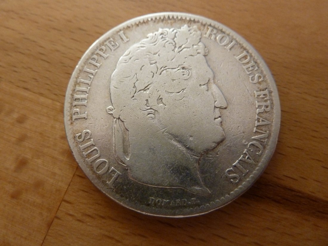  Frankreich 5 Francs 1833 W (S) Louis Philippe I. (1830-1848) ROI DES Francais   