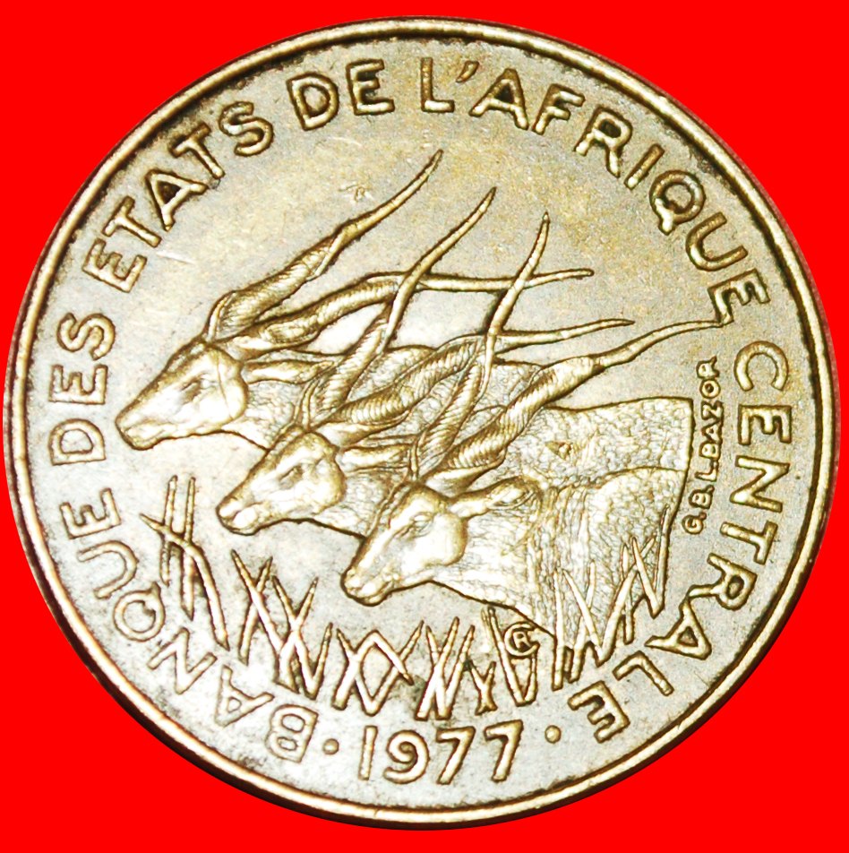  * FRANKREICH (1974-2003): ZENTRALAFRIKA ★ 10 FRANC CFA 1977 ANTILOPEN!★OHNE VORBEHALT!   