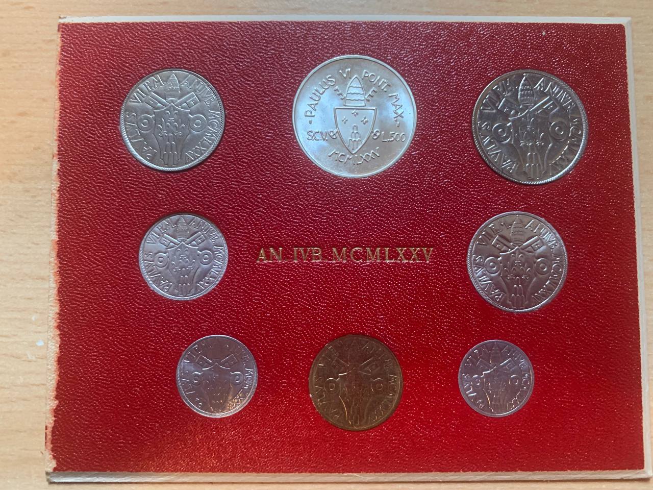 Vatikan 1975 Coin set BU (8 coins)Holy Year