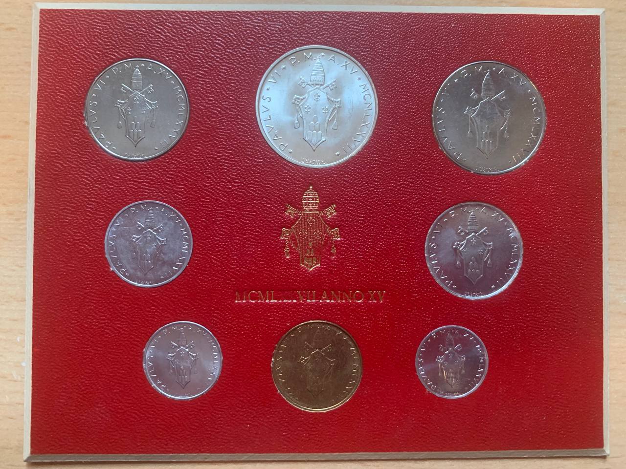  Vatikan 1977 Coin set BU (8 coins)   