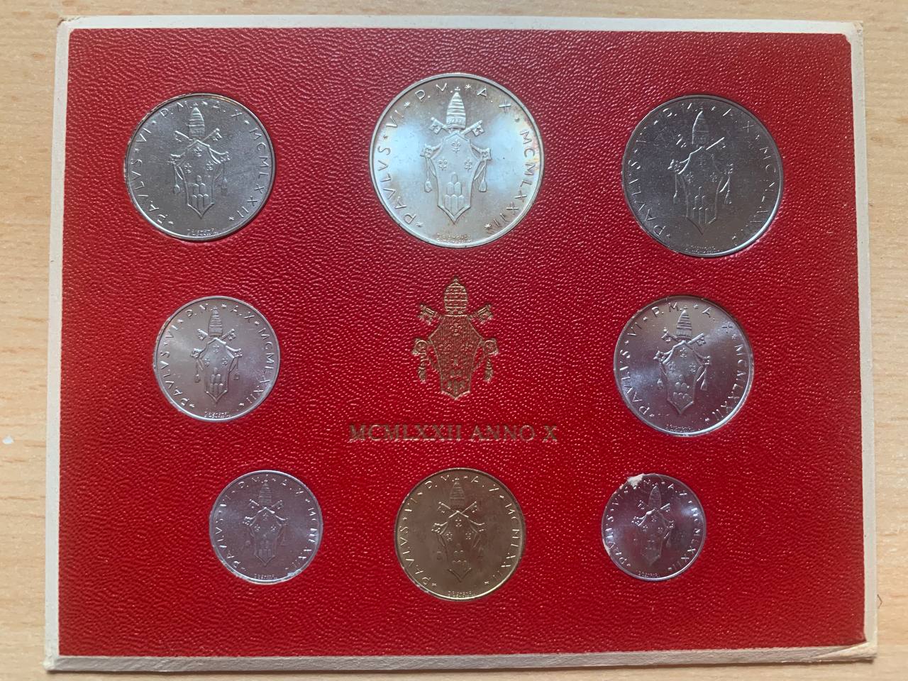 Vatikan 1972 Coin set BU (8 coins)