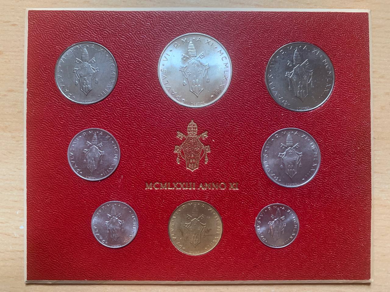  Vatikan 1973 Coin set BU (8 coins)   