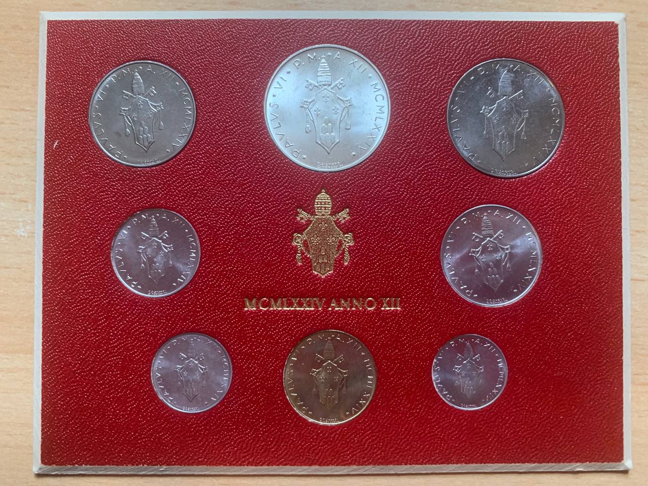  Vatikan 1974 Coin set BU (8 coins)   
