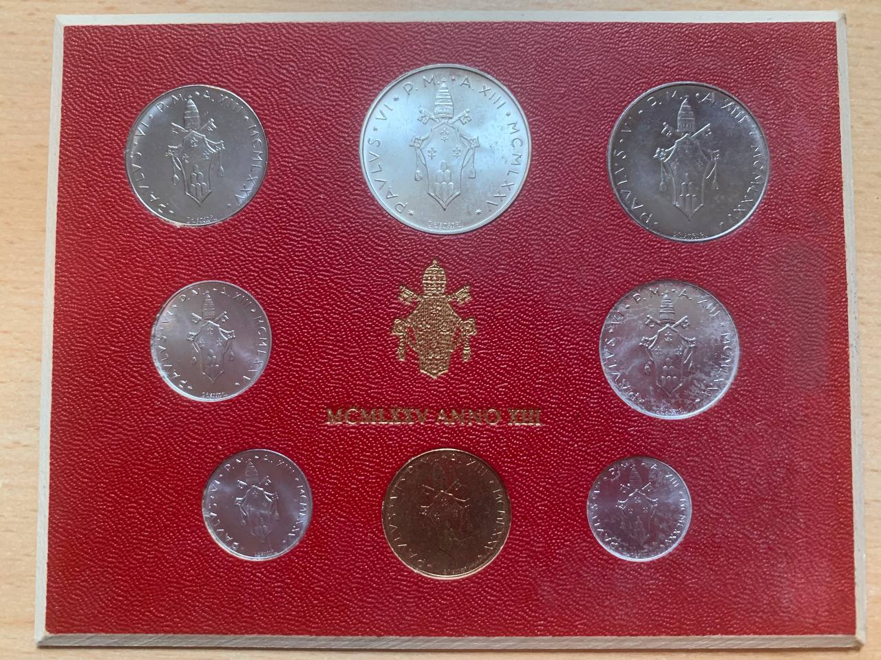  Vatikan 1975 Coin set BU (8 coins)   