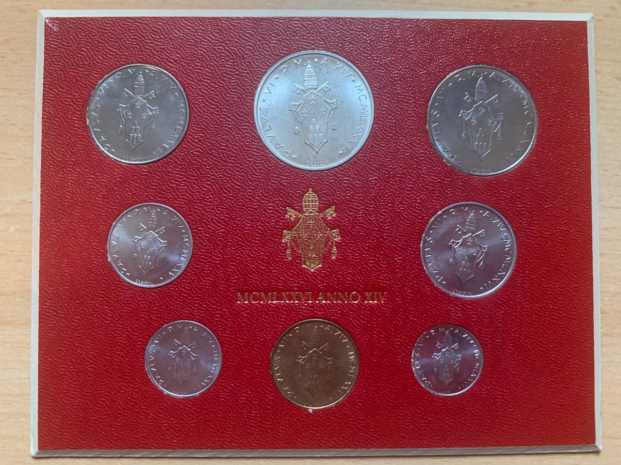 Vatikan 1976 Coin set BU (8 coins)