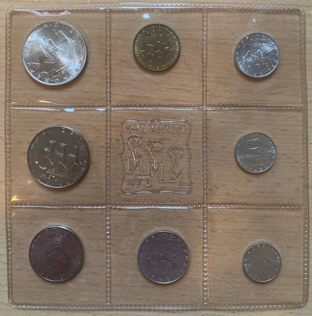  San Marino 1976 Coin set BU (8 coins)   