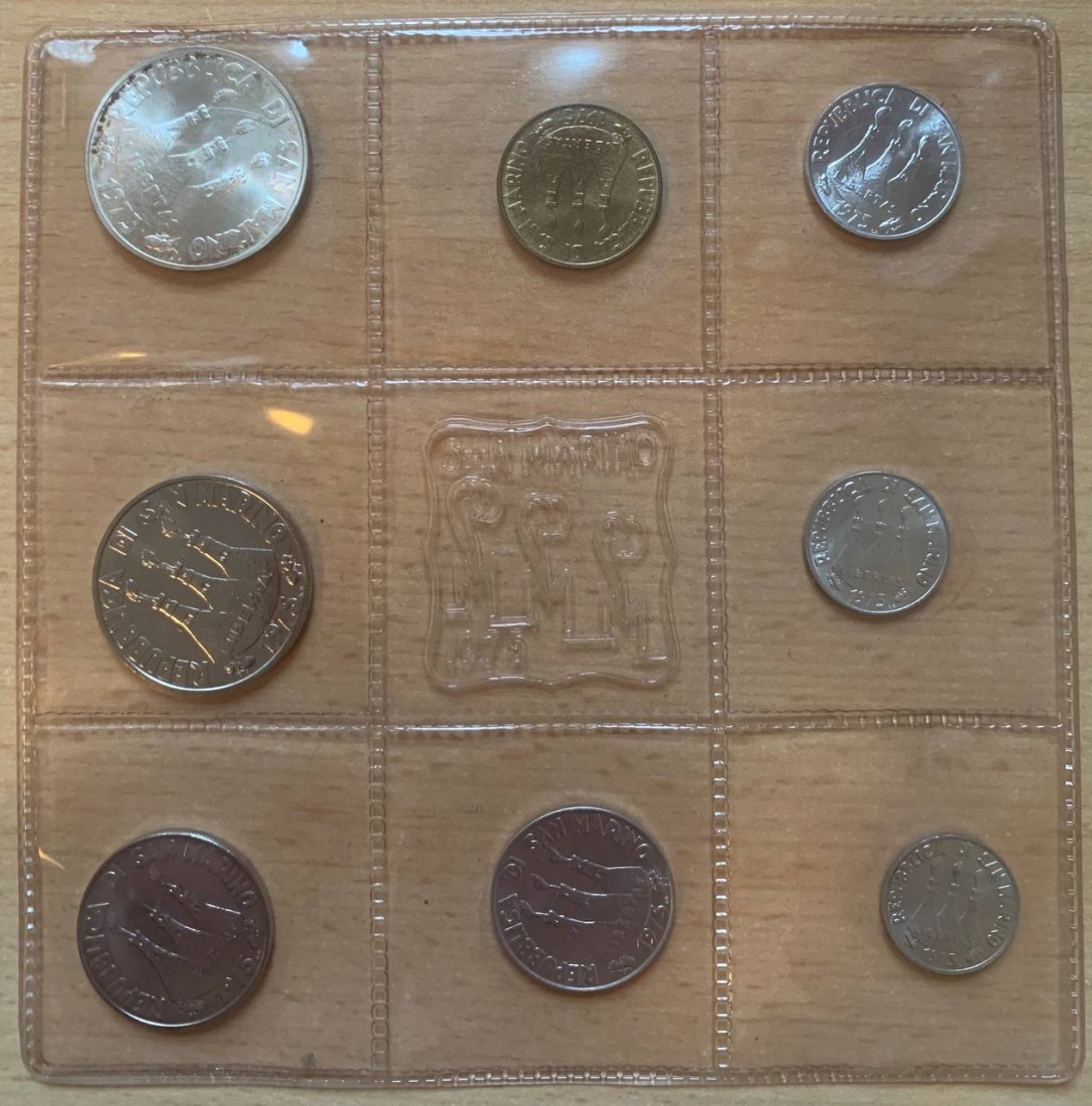  San Marino 1975 Coin set BU (8 coins)   