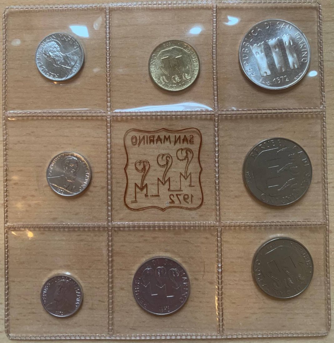  San Marino 1972 Coin set BU (8 coins)   