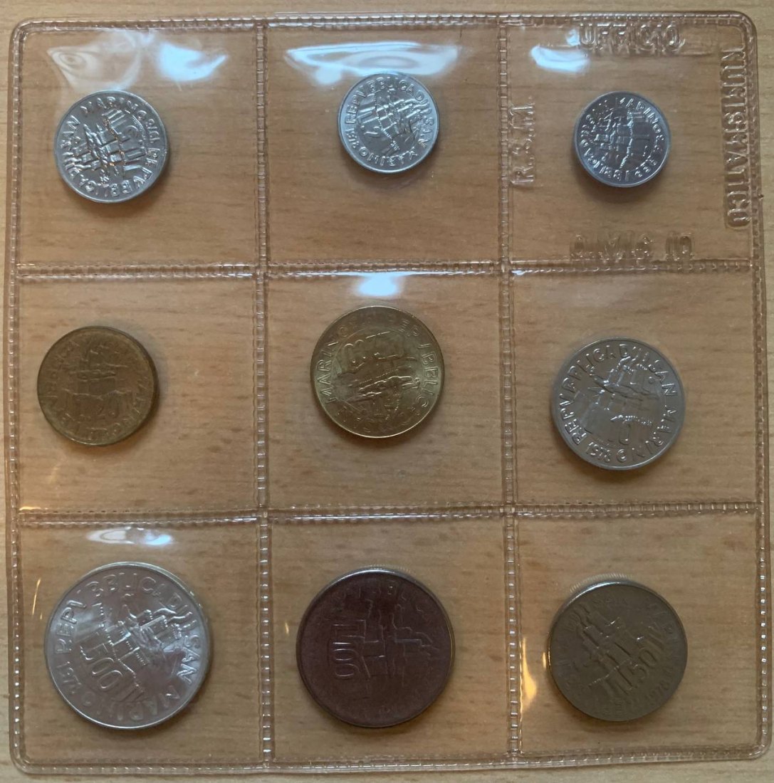  San Marino 1978 Coin set BU (9 coins)   