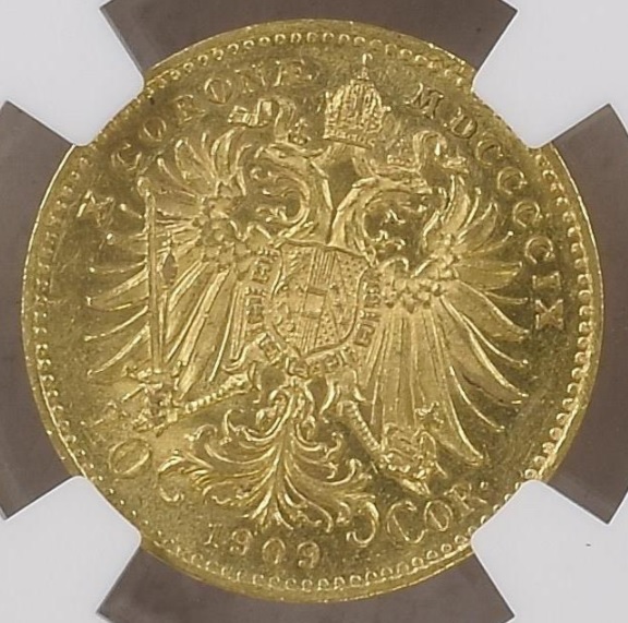  Österreich 10 Goldkronen 1909 | NGC MS 62 | Franz Joseph I.   