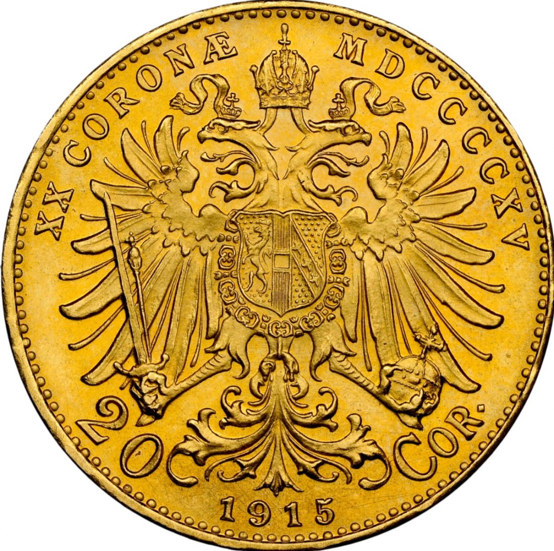  Österreich 20 Goldkronen 1915 Restrike | NGC MS 67 | Franz Joseph I.   