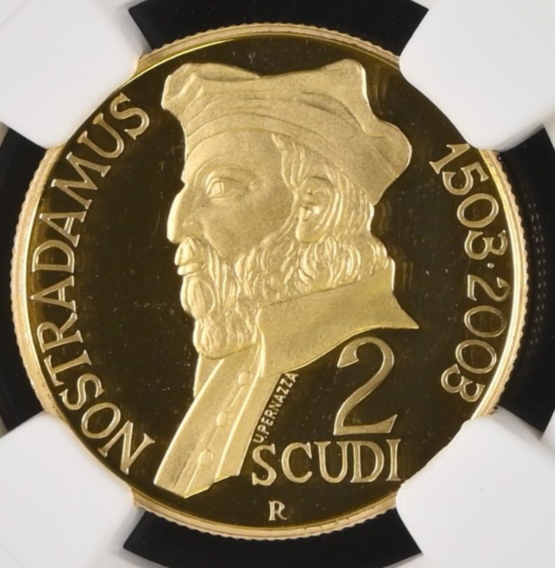  San Marino 2 Scudi 2003 | NGC PF67 ULTRA CAMEO | Nostradamus   