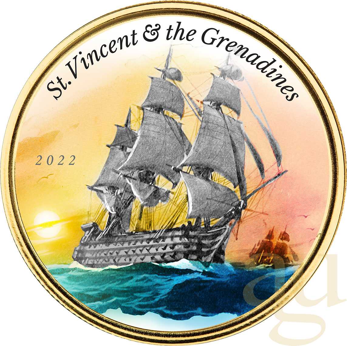  St. Vincent & The Grenadines 10 Dollars 2022 | NGC PF69 ULTRA CAMEO | Kriegsschiff   