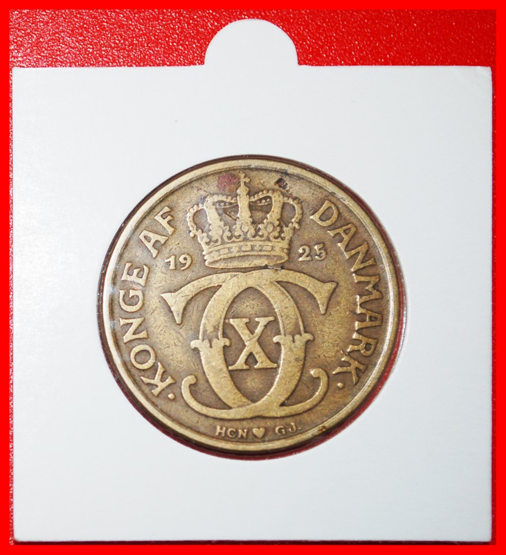  * MONOGRAM (1924-1941):DENMARK★2 CROWNS 1925! CHRISTIAN X (1912-1947) HOLDER★LOW START ★ NO RESERVE!   