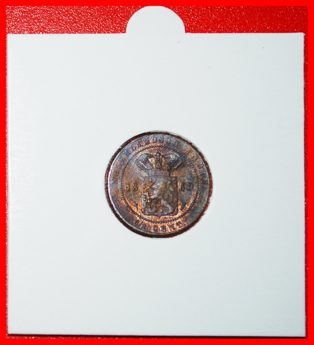 * LION (1855-1909): NETHERLANDS EAST INDIES ★ 1/2 CENT 1859! IN HOLDER! ★LOW START ★ NO RESERVE!