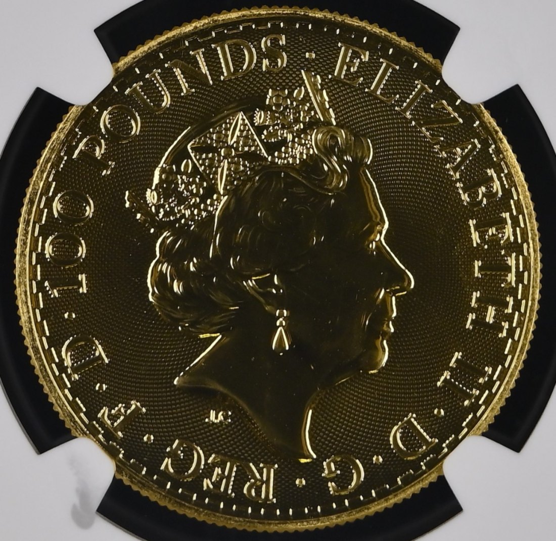  UK 100 Pounds 2023 | NGC MS68 | Britannia Queen Elizabeth II.   