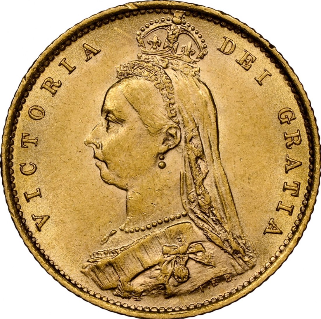  UK 1/2 Sovereign 1890 | MS61 | Königin Victoria Jubilee head   