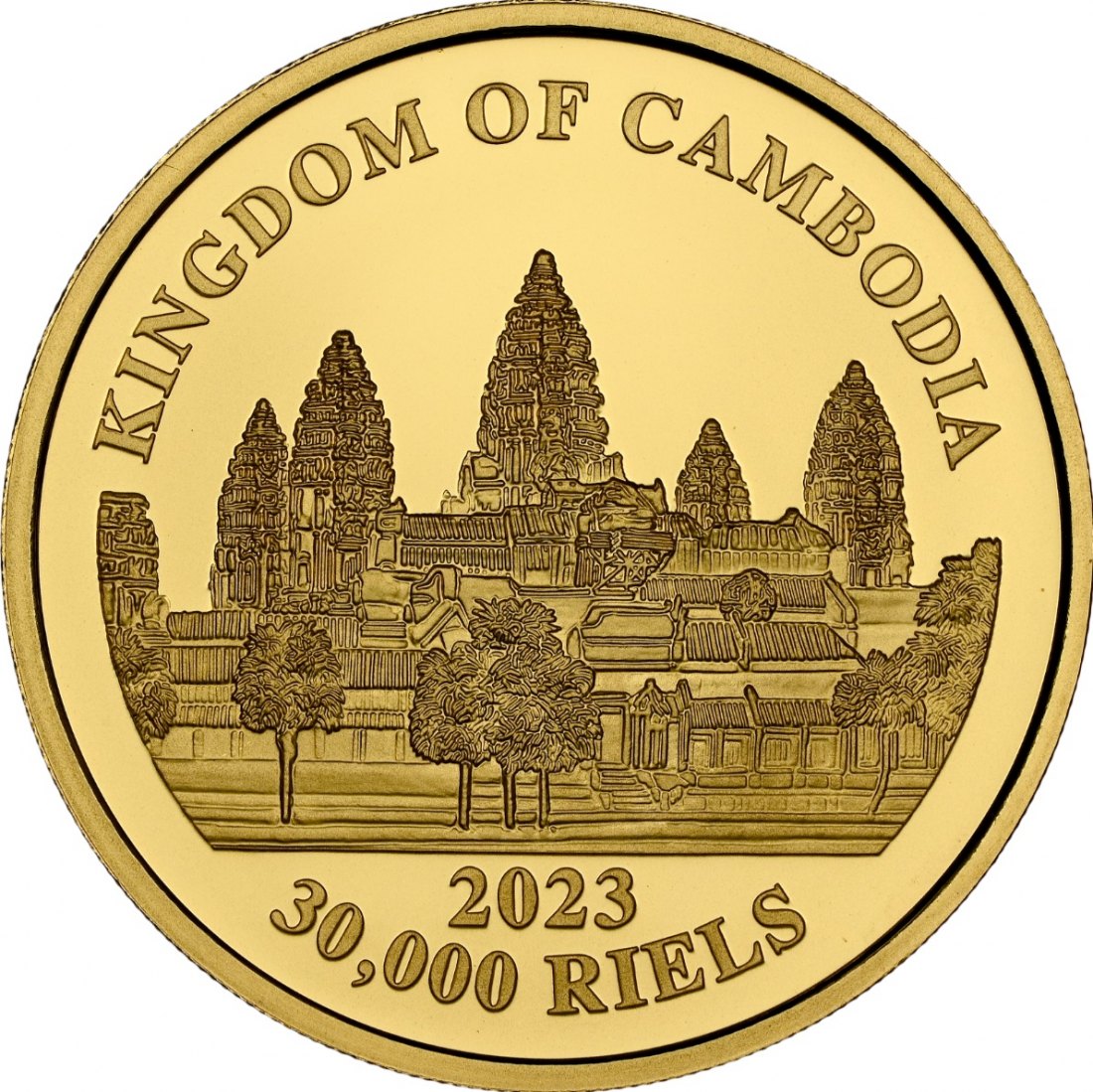  Kambodscha 30.000 Riels 2023 | NGC MS70 TOP POP | Asiatischer Elefant   