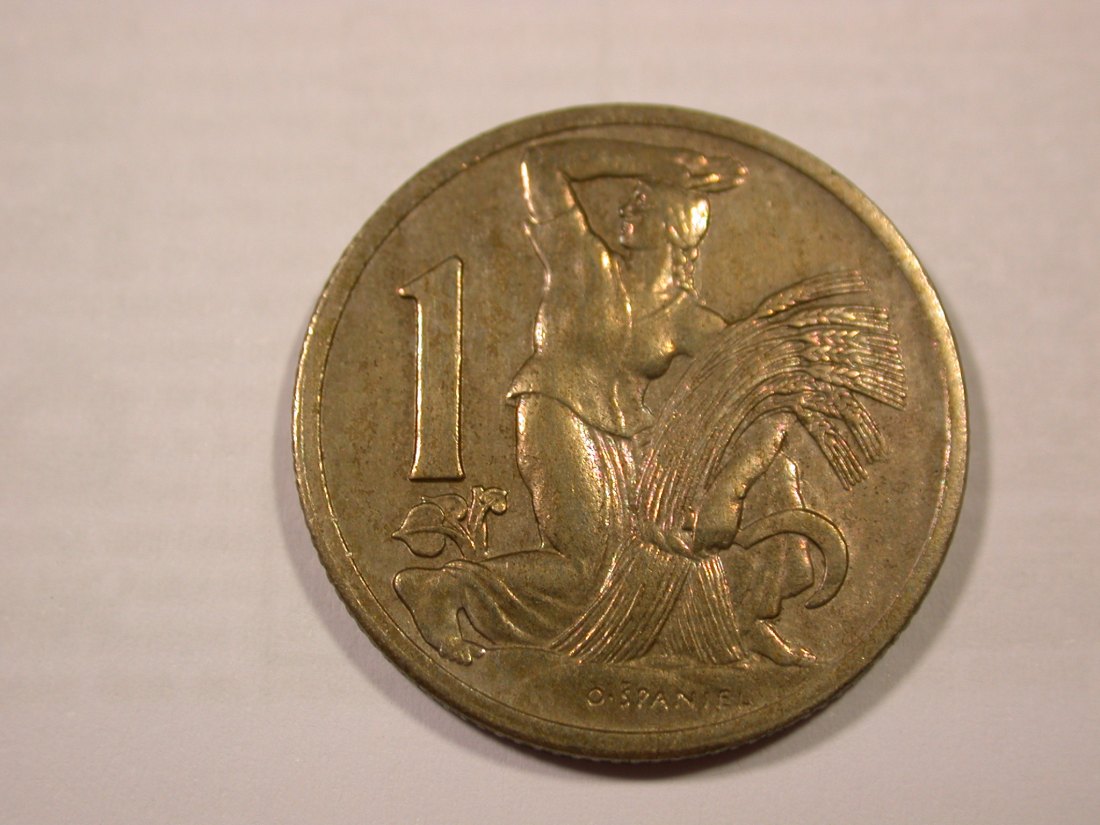 H18 CSSR 1 Krone 1922 in f.vz Originalbilder