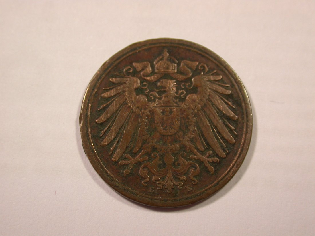  H18  KR  1 Pfennig 1890 E in f.ss  Originalbilder   