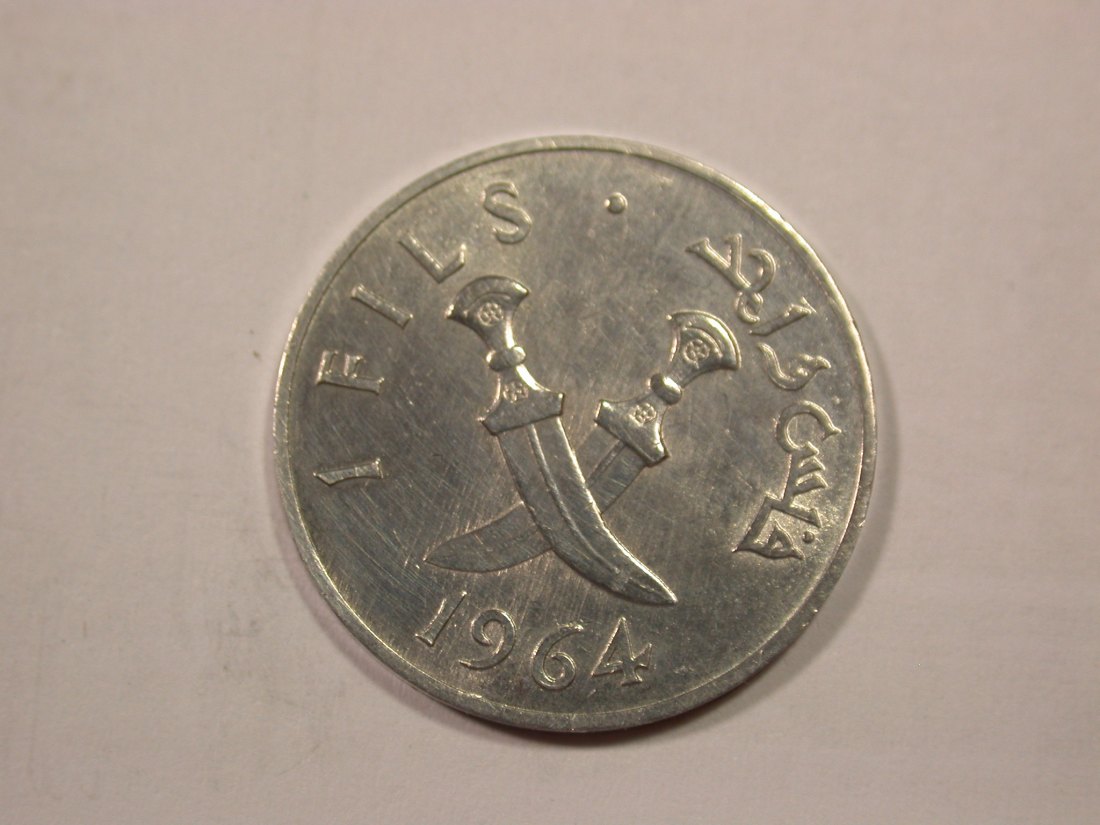  H18  Südarabien Jemen 1 Fils 1964 UNC Originalbilder   