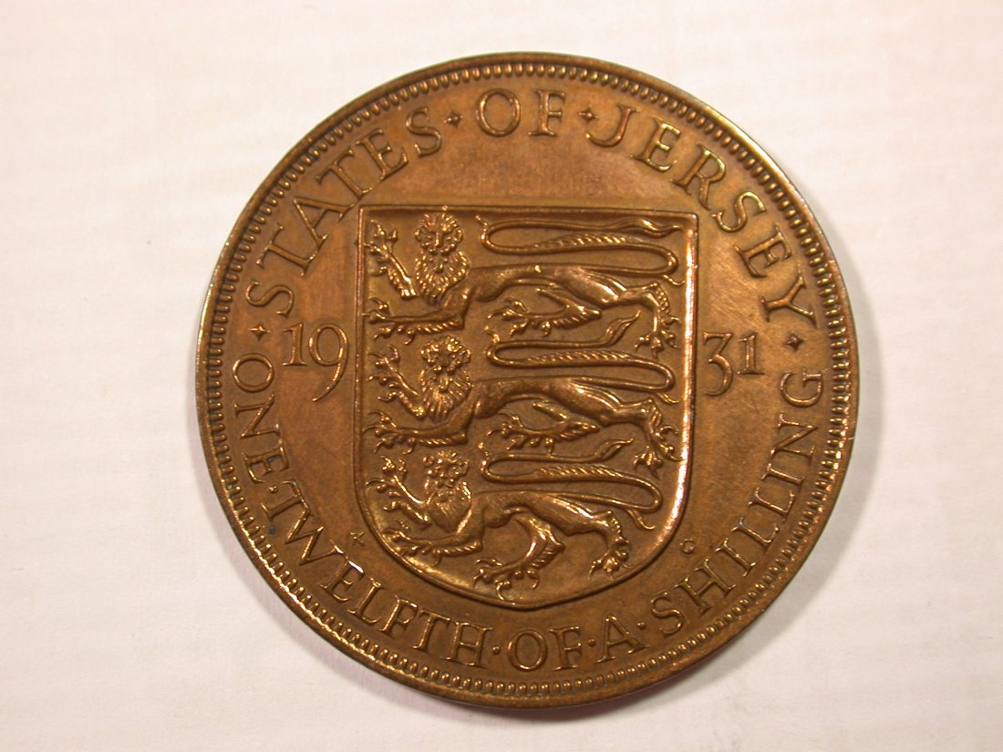 H18 Jersey 1/12 Shilling 1931 in ss/ss+ Originalbilder