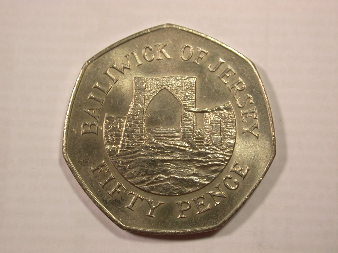 H18 Jersey 50 Pence 1983 in f.ST Originalbilder