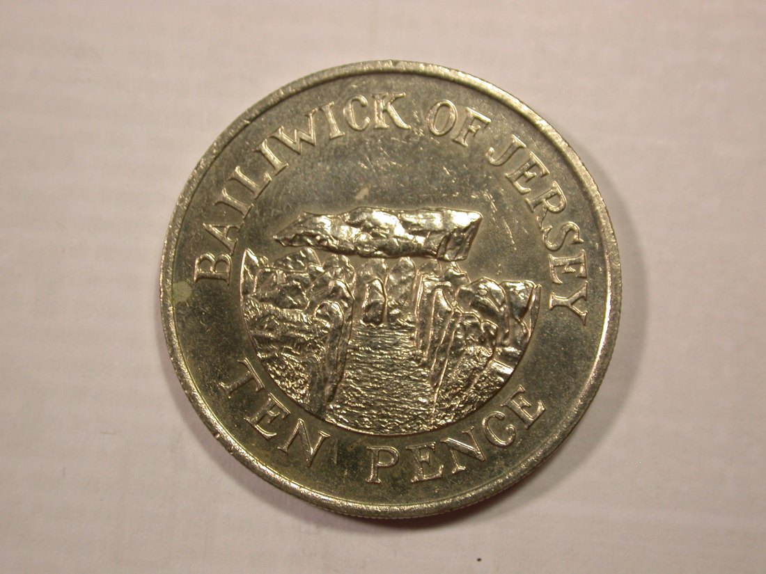  H18  Jersey   10 Pence 1983 in vz-st/f.ST  R   Originalbilder   