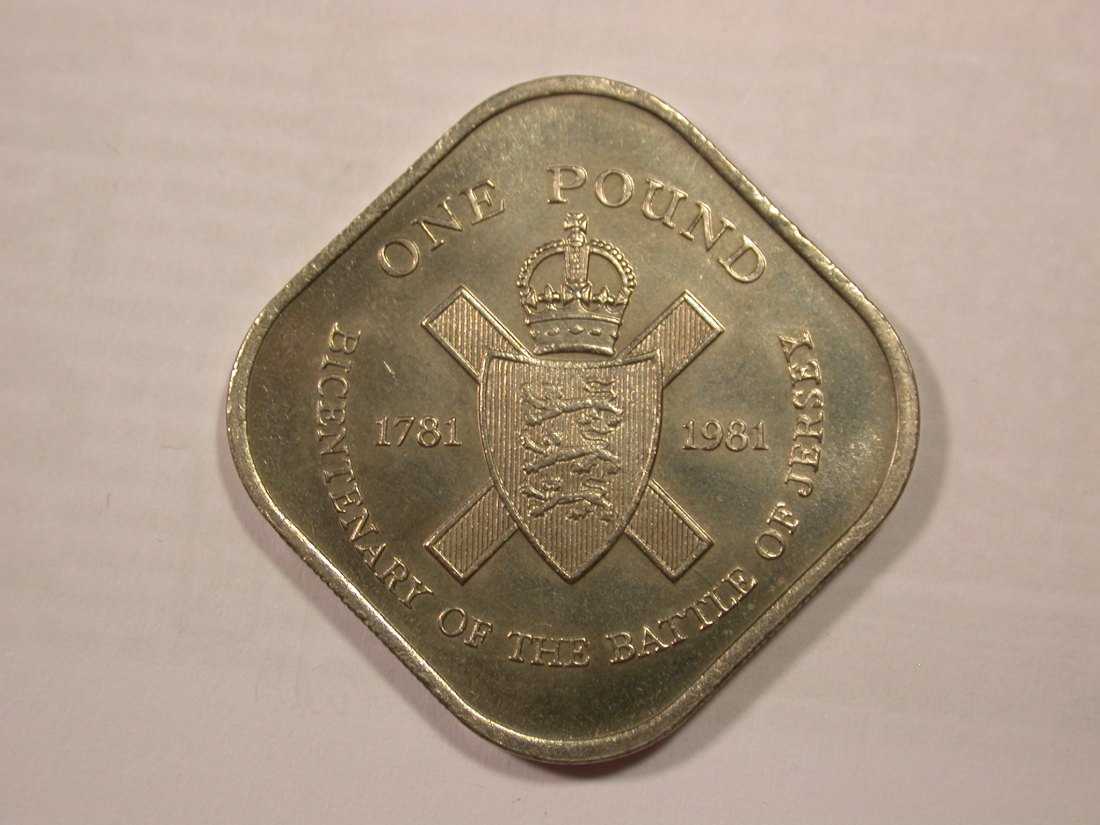 H18 Jersey 1 Pound 1981 in f.st Originalbilder