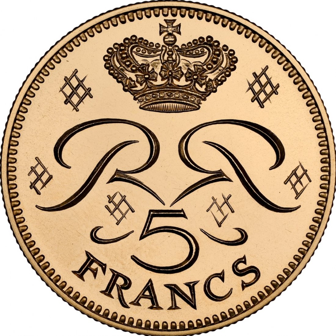  Monaco 5 Francs 1971 | NGC MS69 TOP POP | seltene Probeprägung!   