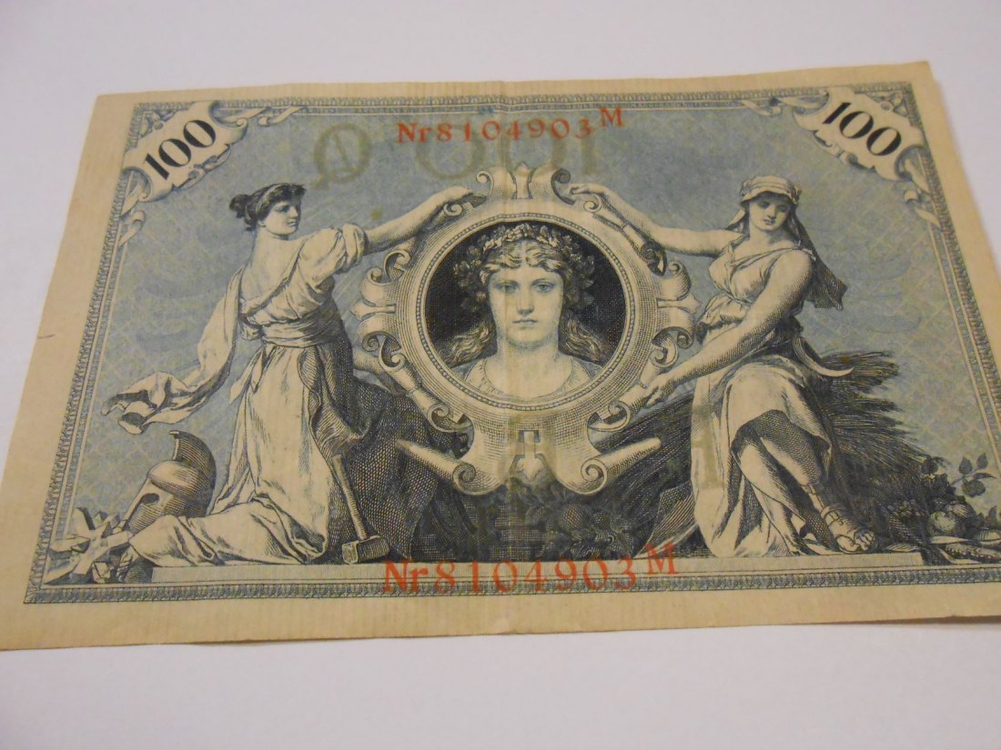 Banknote (9) Deutsches Kaiserreich 100 MARK 1908, Ro-33b / DEU-31b   