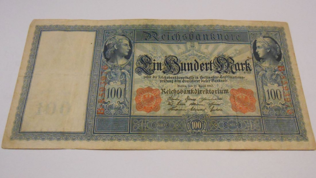  Banknote (10) Deutsches Kaiserreich 100 MARK 1910, Ro-43a / DEU-39a   